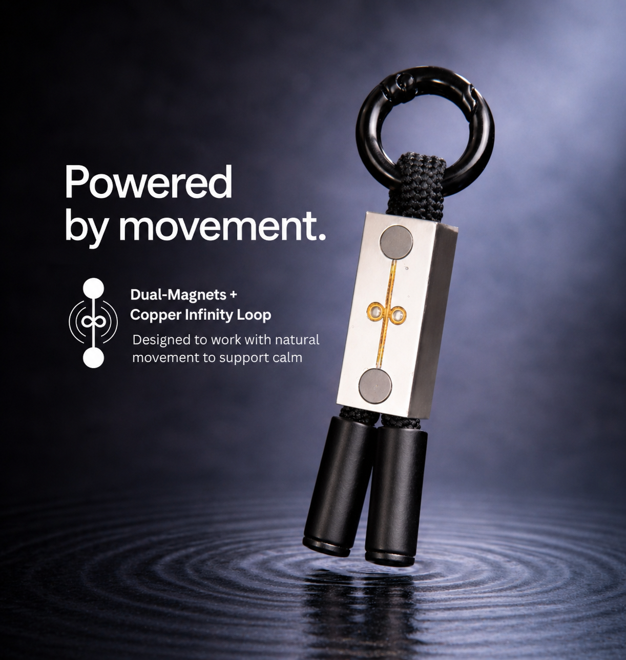 Classic Black Calming Pet Tag