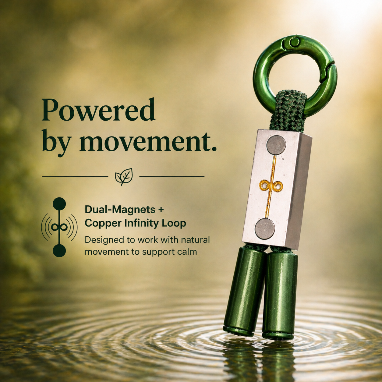 Forest Green Calming Pet Tag