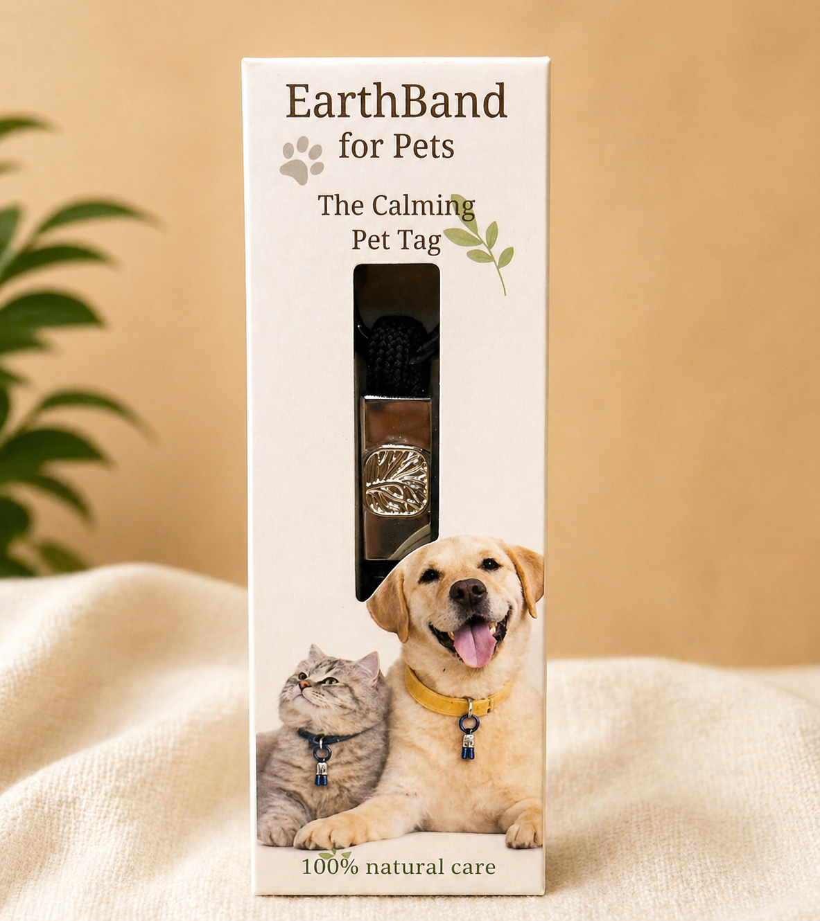 Classic Black Calming Pet Tag